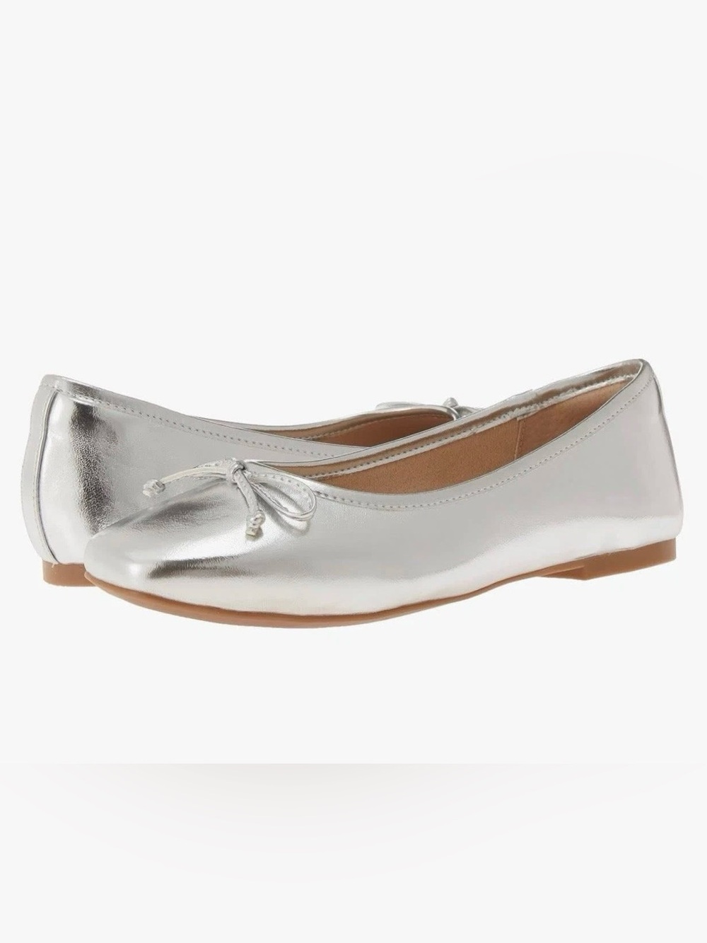 Women's Silver Ballet Flats NEW in Box